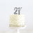 Cake & Candle Cake Topper - Silver 21st