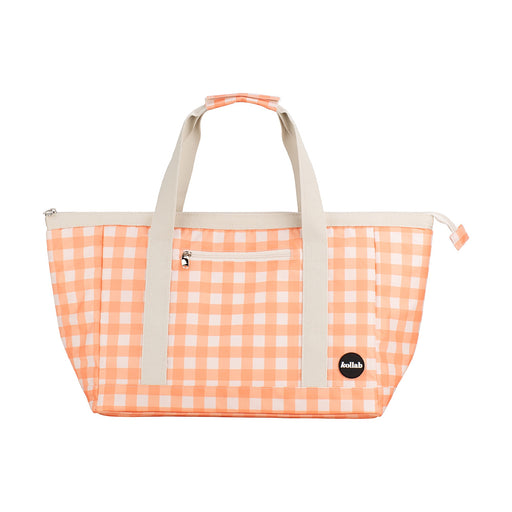 Kollab Insulated Tote Bag - Apricot Check