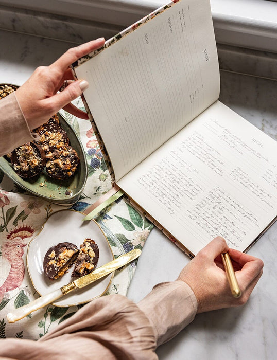 Bespoke Letterpress Heirloom Recipe Book Journal - Cockatoo