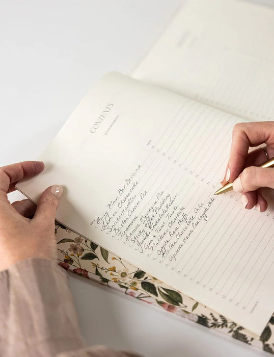 Bespoke Letterpress Heirloom Recipe Book Journal - Cockatoo