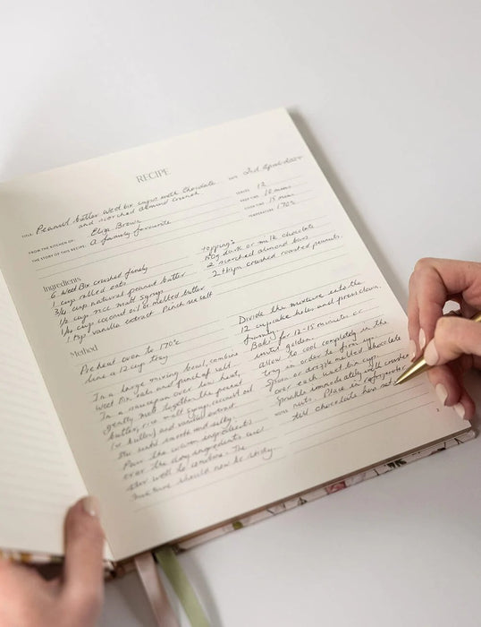 Bespoke Letterpress Heirloom Recipe Book Journal - Cockatoo