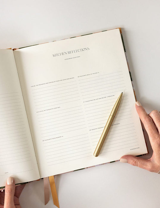 Bespoke Letterpress Heirloom Recipe Book Journal - Peaches