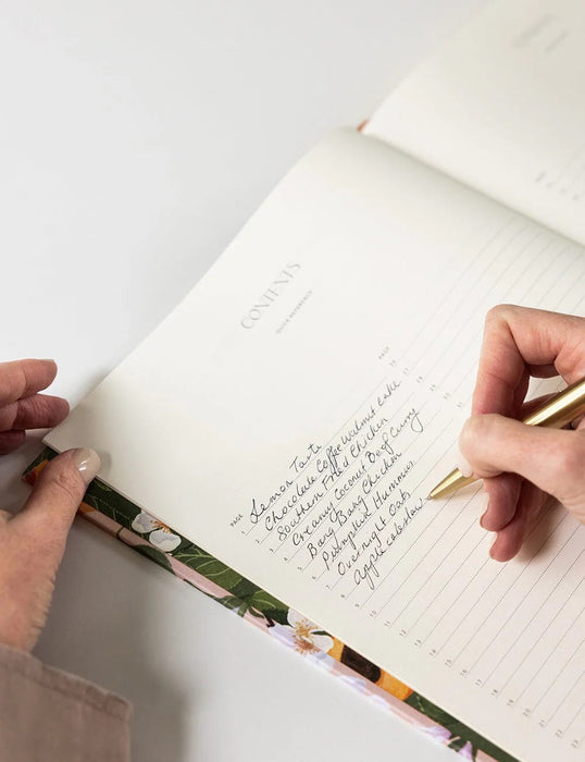 Bespoke Letterpress Heirloom Recipe Book Journal - Peaches