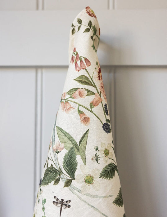 Bespoke Letterpress Tea Towel 100% Linen - Pink Cockatoo