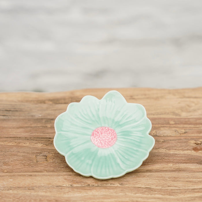Noss & Co Flower Trinket Dish - Green & Pink