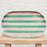 Noss & Co Oval Platter - Pink & Green Stripe