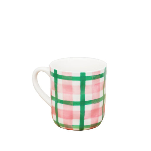 Noss & Co Mug - Pink & Green Gingham