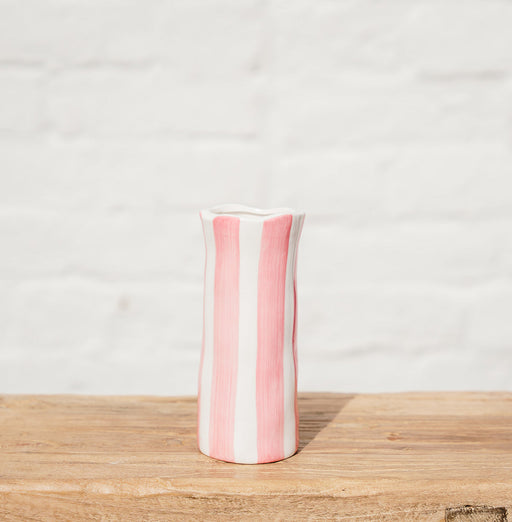 Noss & Co Vase Small - Pink Stripe