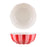 Noss & Co Medium Bowl - Pink & Red Stripe