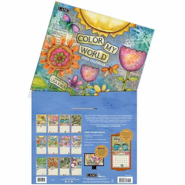 2026 Lang Calendar Color My World by Lis Kaus