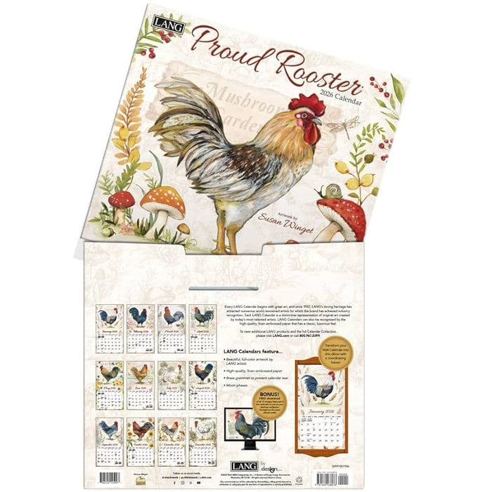 2026 Lang Calendar Proud Rooster by Susan Winget