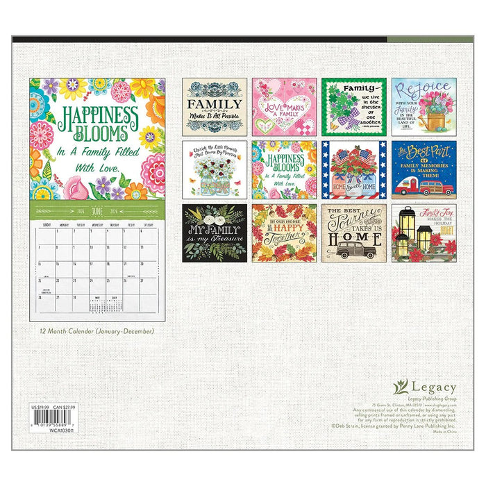 2026 Legacy Calendar Family Matters by Deb Strain