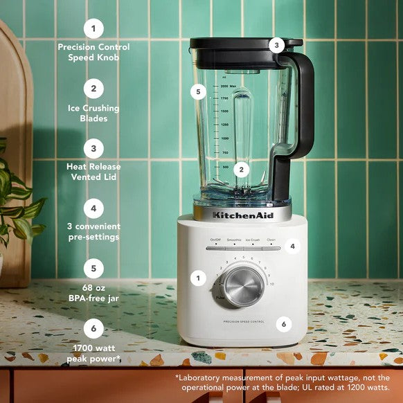 KitchenAid K200 Pure Power Blender - Porcelain White