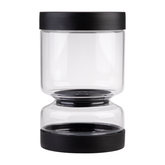 Appetito Borosilicate Glass Pickle Jar 1.1lt - Black