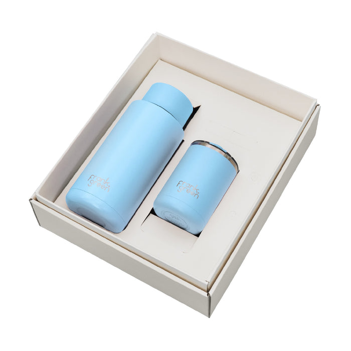 Frank Green The Essentials Gift Set Hinge Edition 12oz + 34oz - Sky Blue