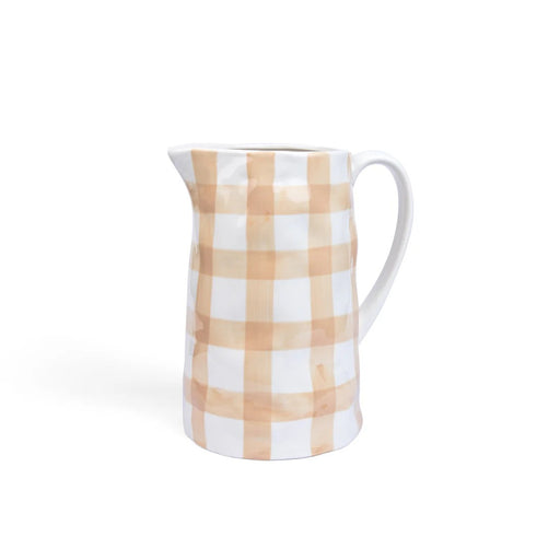 Noss & Co Medium Jug - Beige Gingham