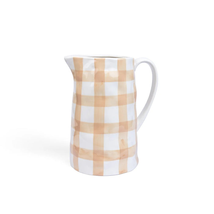 Noss & Co Medium Jug - Beige Gingham