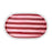 Noss & Co Oval Platter - Pink & Burgundy Stripe