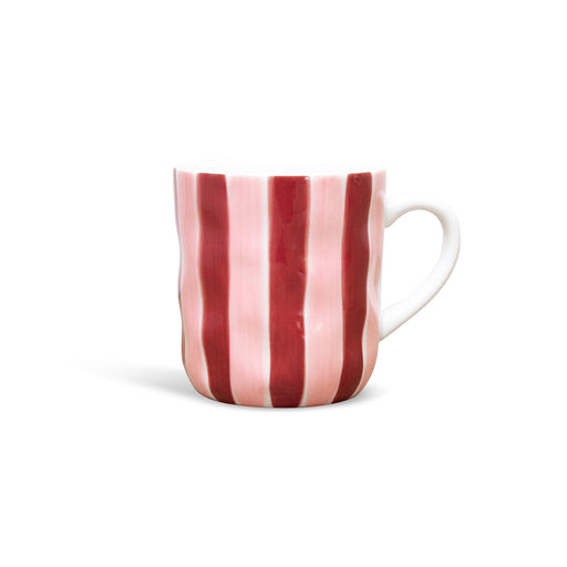 Noss & Co Mug - Pink & Burgundy Stripe