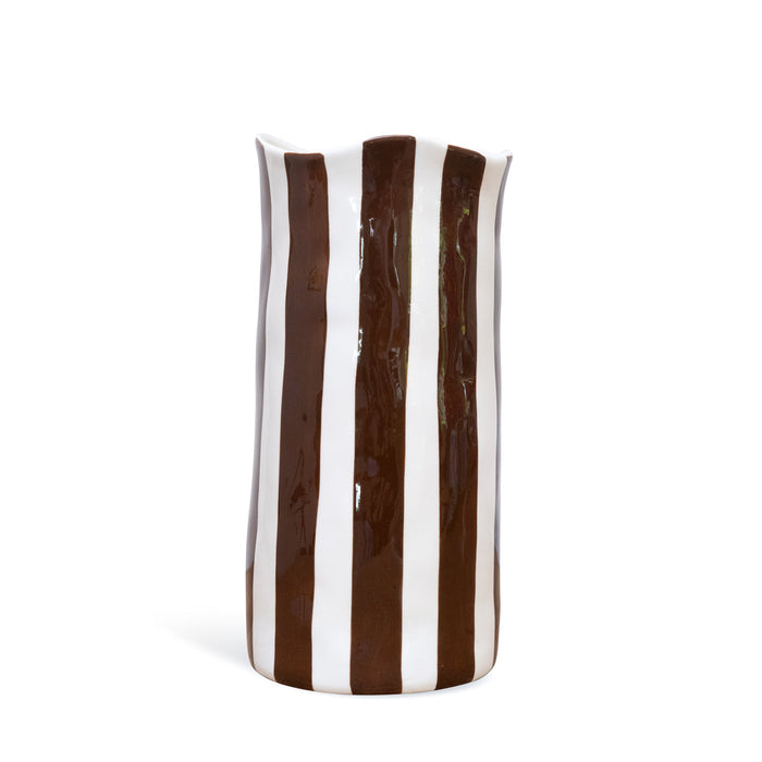 Noss & Co Large Vase - Brown Stripe
