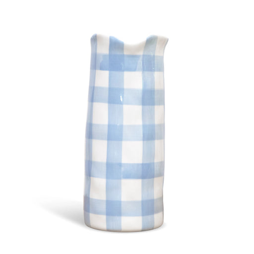 Noss & Co Large Vase - Cornflower Blue Gingham
