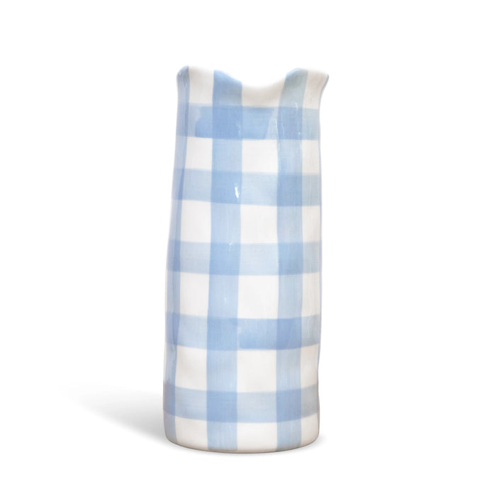 Noss & Co Large Vase - Cornflower Blue Gingham