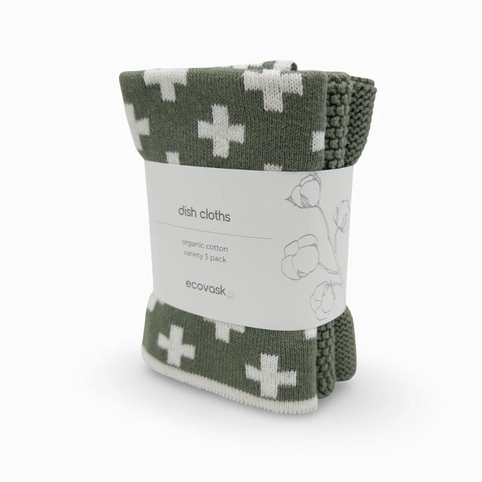 ecovask Dishcloth Variety 3pk - Sage+