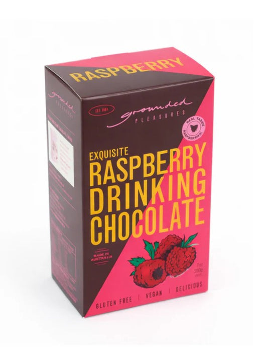 Grounded Pleasures Raspberry Drinking Chocolate 200g | Online Kitchen Shop
