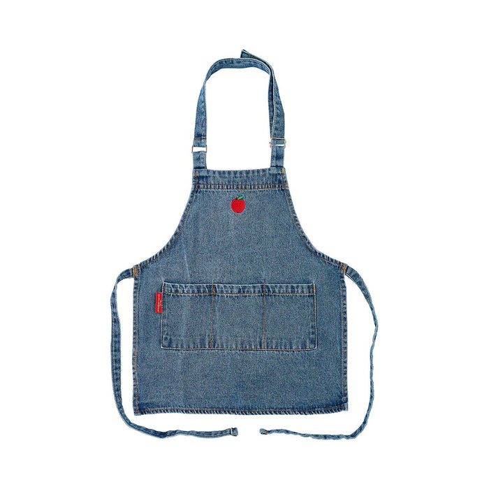 Apron Kids - Denim Apple Embroidery 