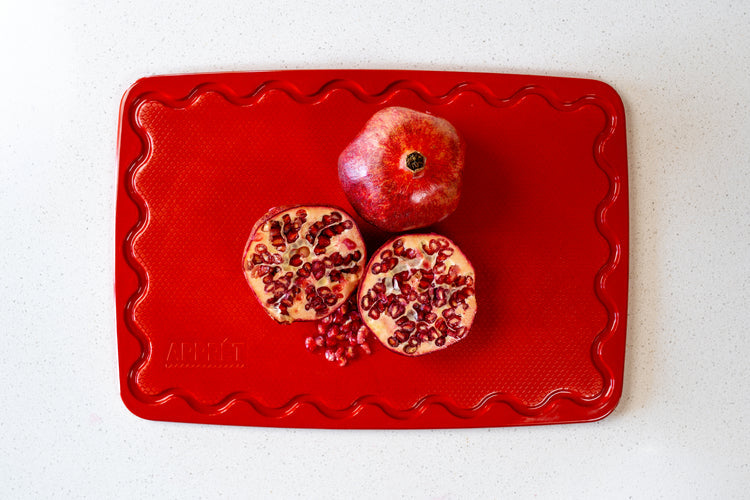 Maison Appret Rice Husk Chopping Board 30 x 23cm - Red