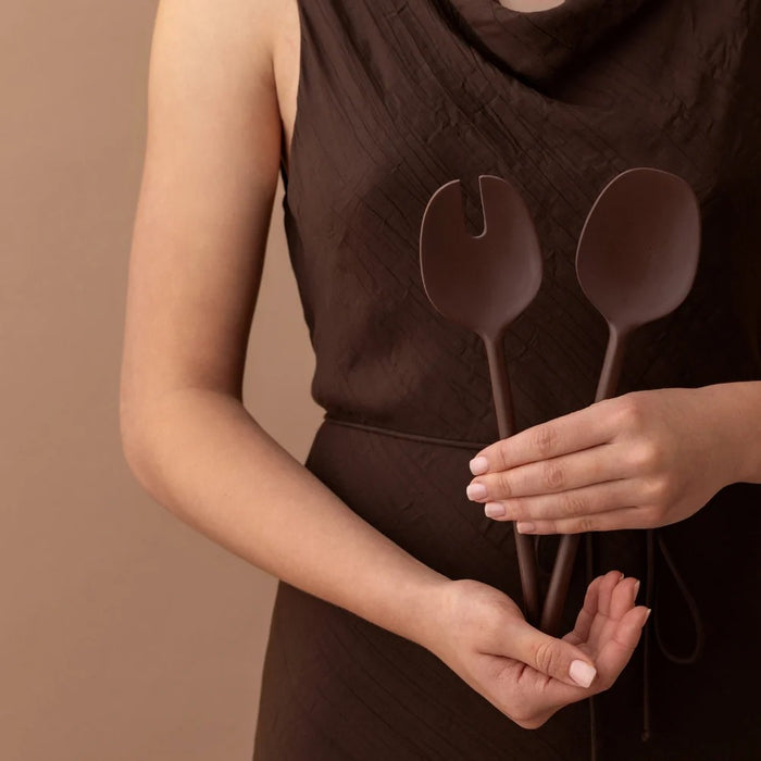 Styleware Salad Server Set - Cocoa
