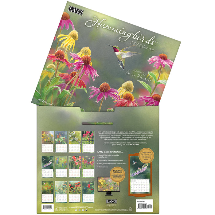 2027 Lang Calendar Hummingbirds by Susan Bourdet