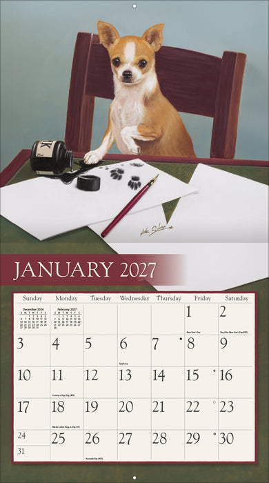 2027 Lang Calendar Love of Dogs by John Silver