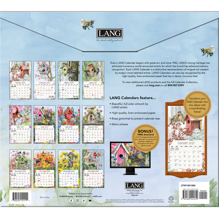 2027 Lang Calendar Birdhouses by Tim Coffey