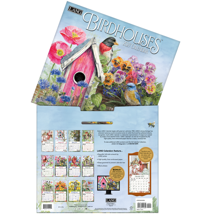 2027 Lang Calendar Birdhouses by Tim Coffey