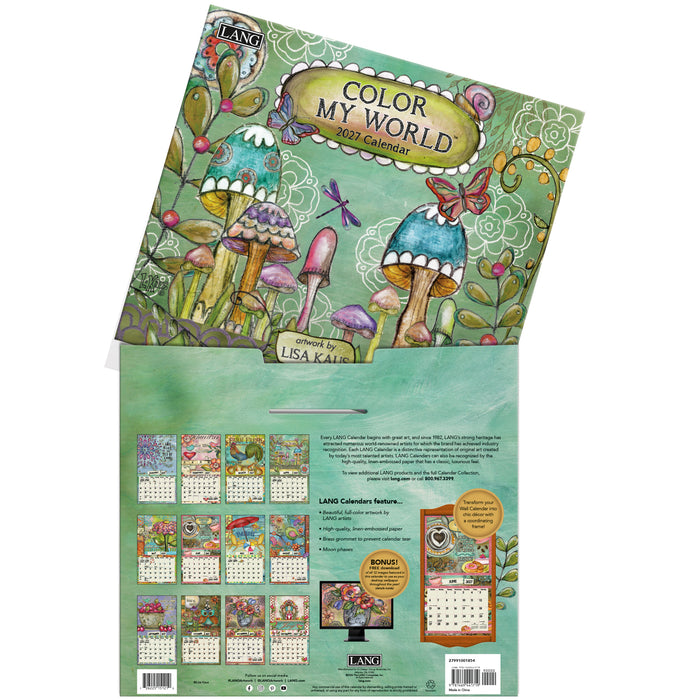 2027 Lang Calendar Color My World by Lis Kaus
