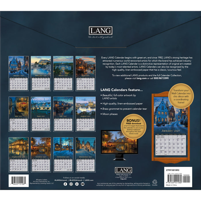 2027 Lang Calendar Around The World by Evgeny Lushpin