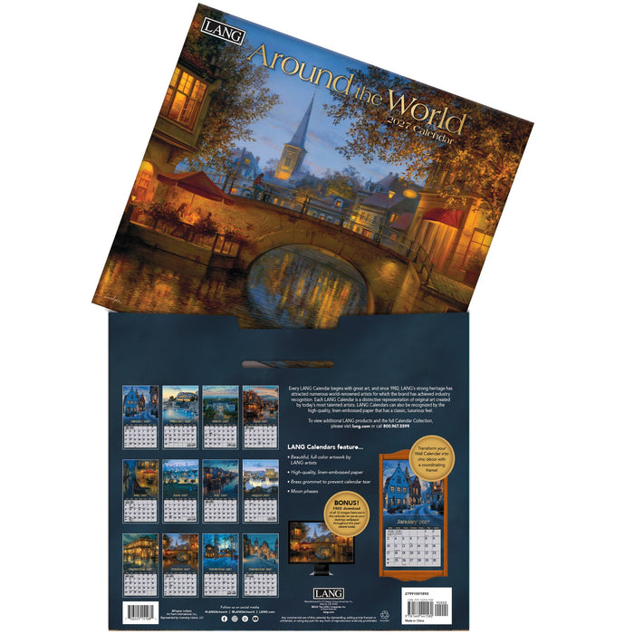 2027 Lang Calendar Around The World by Evgeny Lushpin