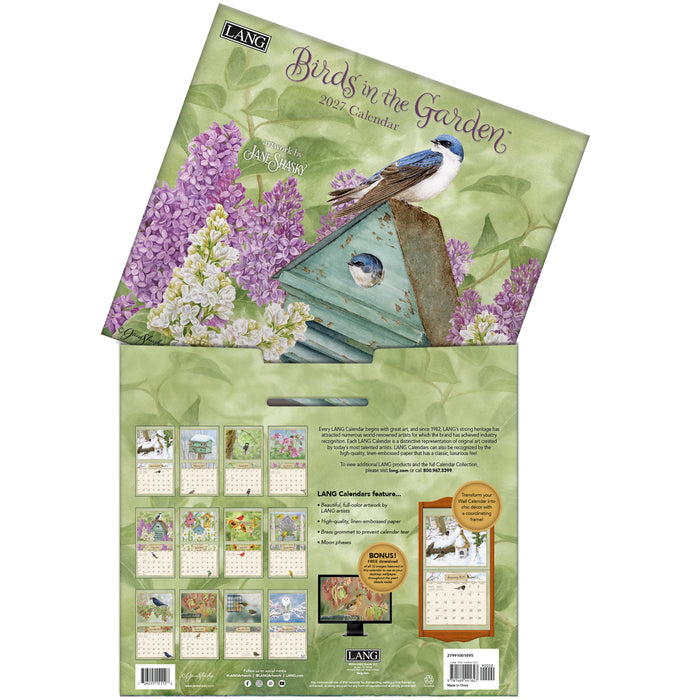2027 Lang Calendar Birds in the Garden by Jane Shasky