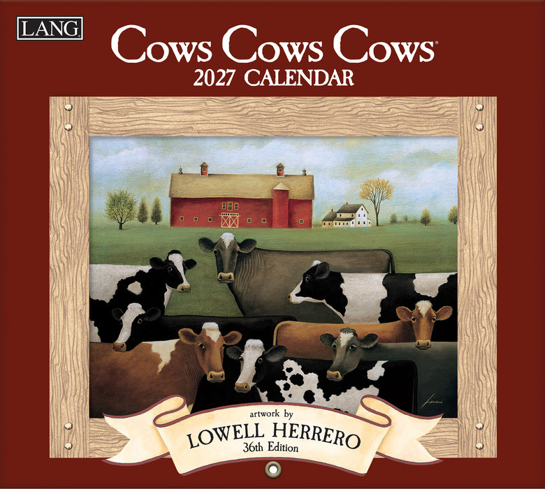 2027 Lang Calendar Cows Cows Cows by Lowell Herrero