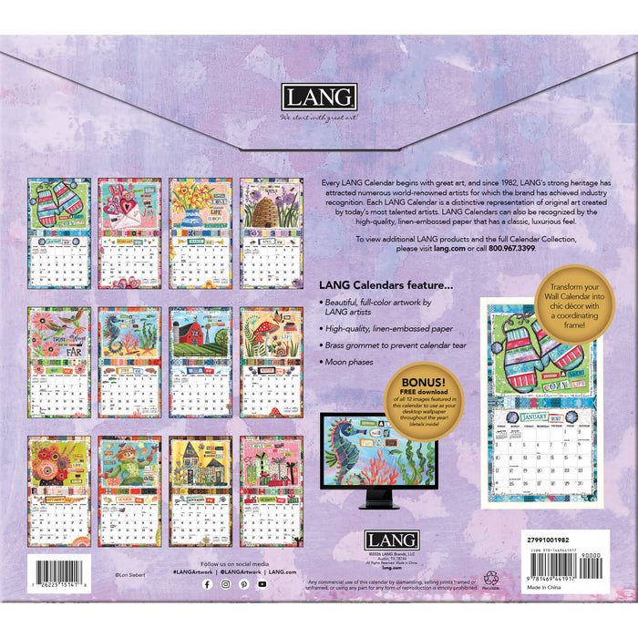 2027 Lang Calendar Happy Life by Lori Siebert