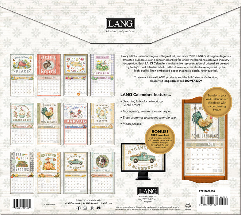 2027 Lang Calendar Farmhouse by Chad Barrett