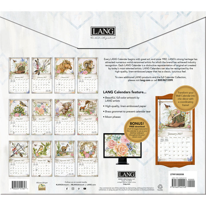 2027 Lang Calendar Rosewood Ranch by Susan Winget