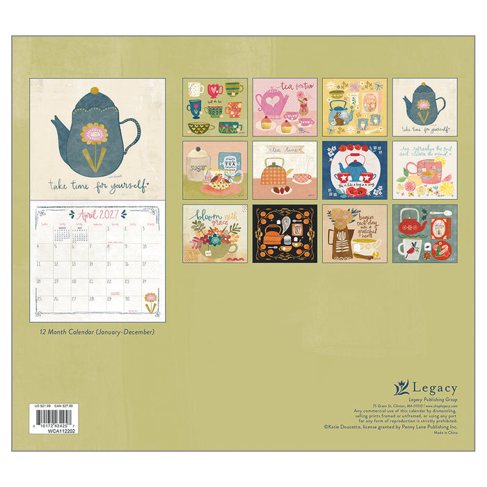 2027 Legacy Calendar Tea Time By Katie Doucette