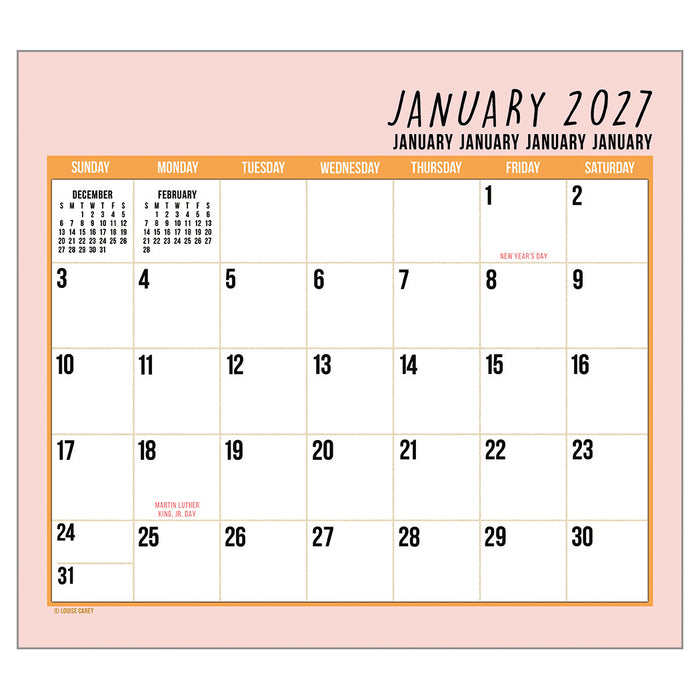 2027 Legacy Calendar Live Laugh Love by Louise Carey