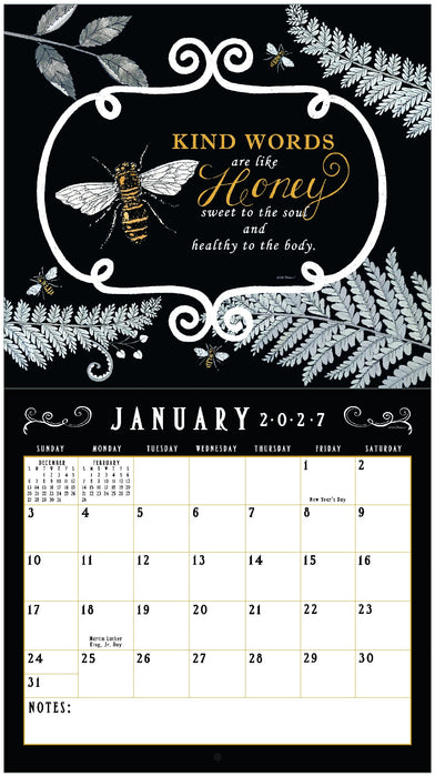2027 Legacy Calendar Bee-u-tiful Life by Deb Strain