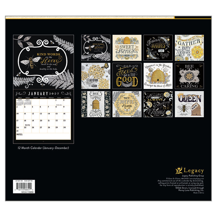 2027 Legacy Calendar Bee-u-tiful Life by Deb Strain