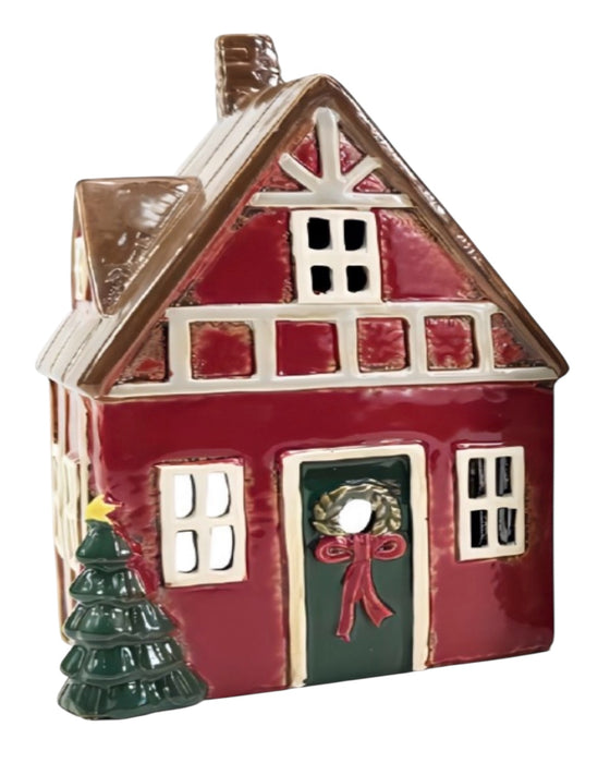 Cottage Tealight - Xmas Red House