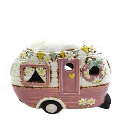 Cottage Tealight - Pink Caravan