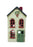Cottage Tealight - Xmas House Wreath & Green Door
